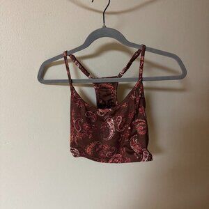 SO Patterned Cropped Tank Top